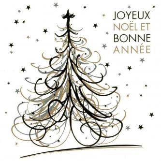 Carte de voeux joyeux noel et bonne annee 4323 145x145 cm